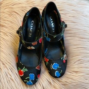 Coach pony hair heels
